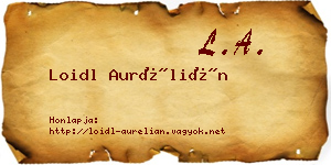Loidl Aurélián névjegykártya